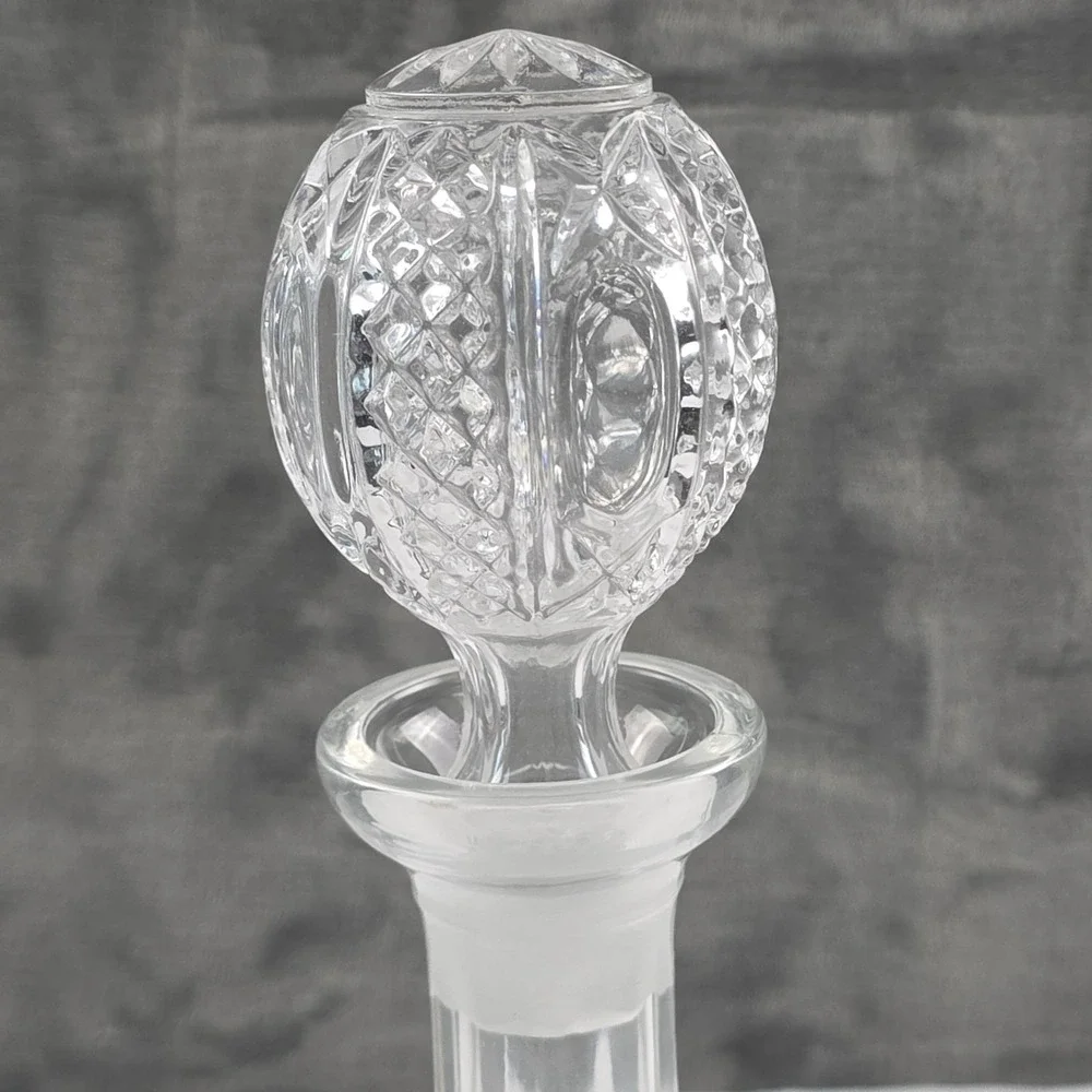 Vintage 9 Inch Etched Glass Decanter